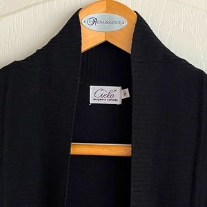 🌻 CIELO Long Black Vest with Pockets